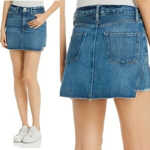 Frame Le Mini Gusset Step Denim Skirt - 25